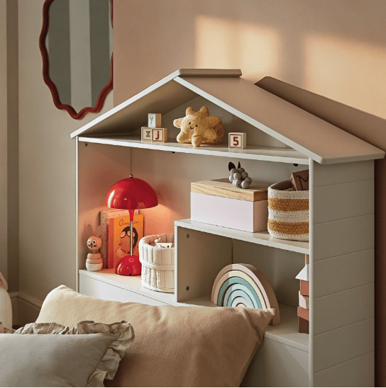 Cuddleco NURSERY FURNITURE CuddleCo Play House Single Bed with Storage - Pebble