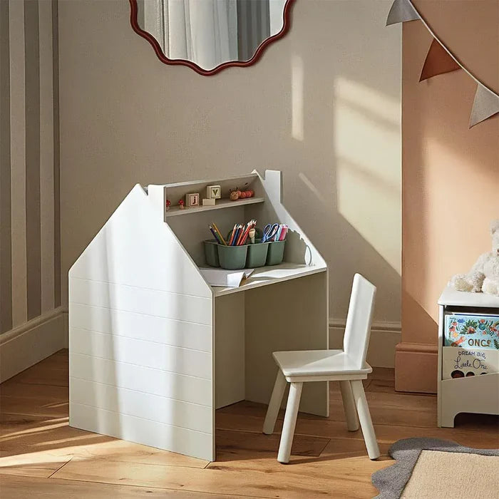 Cuddleco Nursery Furniture CuddleCo Play House Storage Desk, Easel & Chair - Pebble
