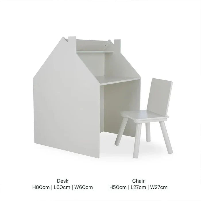 Cuddleco Nursery Furniture CuddleCo Play House Storage Desk, Easel & Chair - Pebble