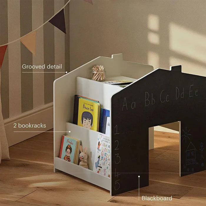 Cuddleco Nursery Furniture CuddleCo Play House Storage Desk with Bench - Pebble