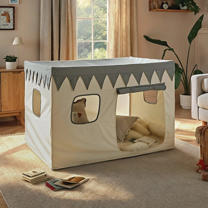 Cuddleco Toys CuddleCo Play House with Bunting - Sea Salt
