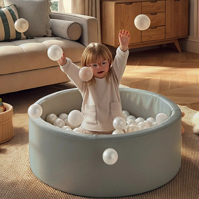 Cuddleco Toys CuddleCo Soft Play Ball Pit with Balls - Sea Salt