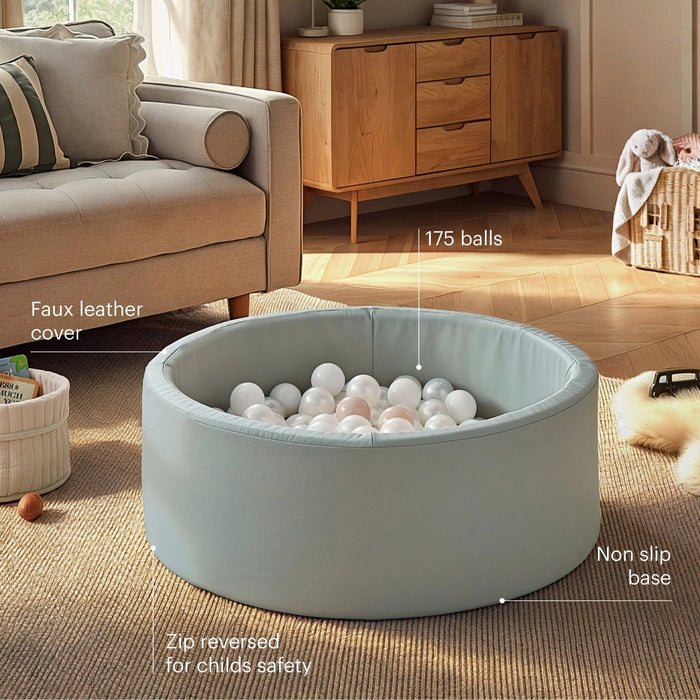 Cuddleco Toys CuddleCo Soft Play Ball Pit with Balls - Sea Salt