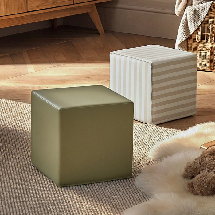 Cuddleco Toys CuddleCo Soft Play Cubes 2 Piece - Cookie Stripe & Olive
