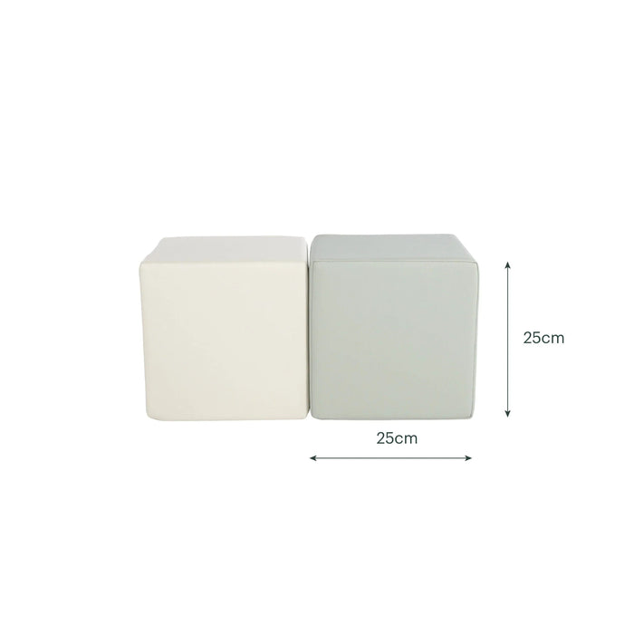 Cuddleco Toys CuddleCo Soft Play Cubes 2 Piece - Sea Salt & Pebble