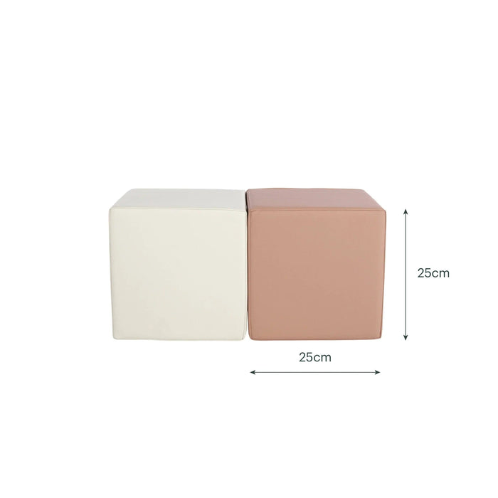 Cuddleco Toys CuddleCo Soft Play Cubes 2 Piece - Tuscany & Pebble