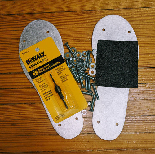 Custom DIY Skate Shoe Kit - Pre-Drilled Insole (For Super X Plates) Hardware Kit