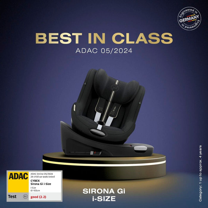 Cybex Car Seats Cybex Sirona Gi i-Size 360° Rotating ISOFIX Toddler Car Seat - Moon Black
