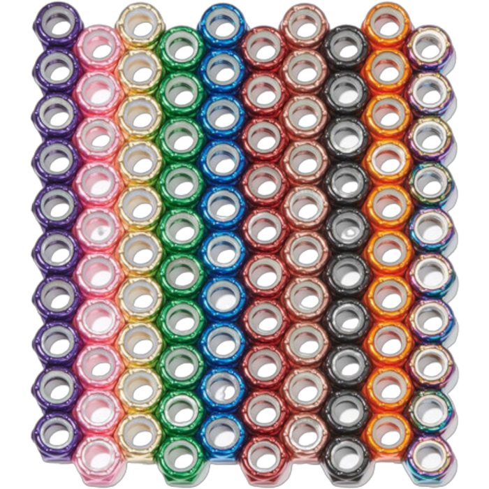 Defiant Upgrades - Gold 8mm Roller Skate Axle Nuts (10 Pack)