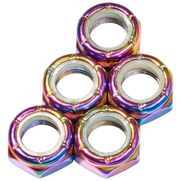 Defiant Upgrades - Oil Slick Roller Skate Kingpin Nuts (5 Pack)