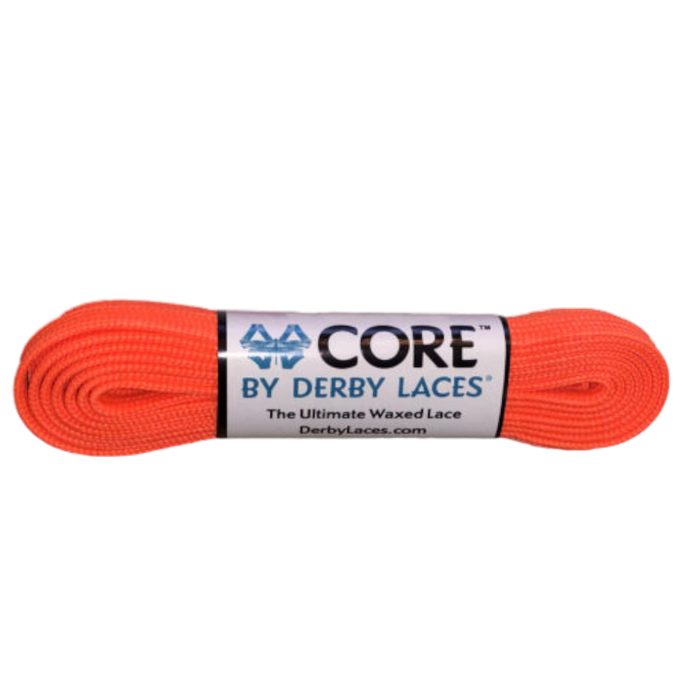 Derby Laces - Fluorescent Orange  - Core Laces (Sold In Pairs)