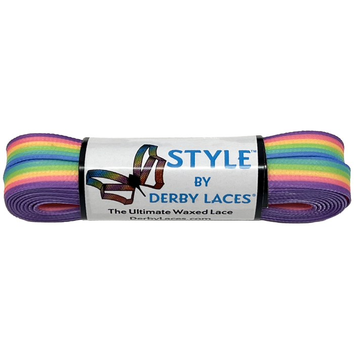Derby Laces - Pastel Rainbow - Style Laces (Sold In Pairs)