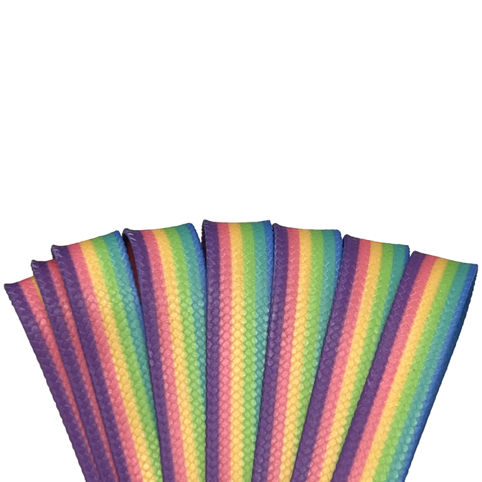 Derby Laces - Pastel Rainbow - Style Laces (Sold In Pairs)
