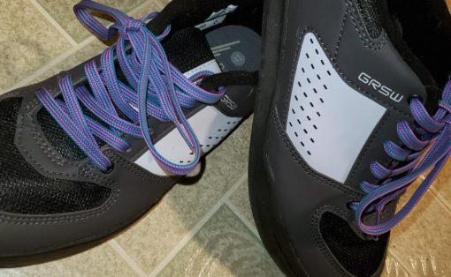 Derby Laces - Purple/Teal Stripe - Core Laces (Sold In Pairs)