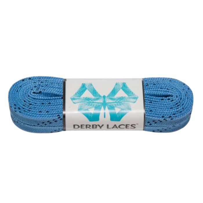 Derby Laces - Sky Blue - Waxed 10mm Laces (Sold In Pairs)