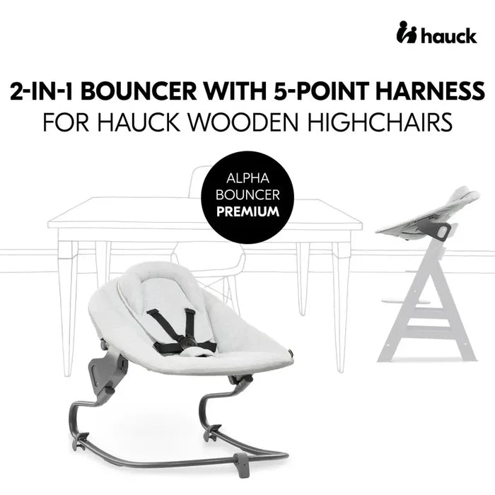 Hauck Rockers Hauck Alpha Bouncer Premium - Light Grey