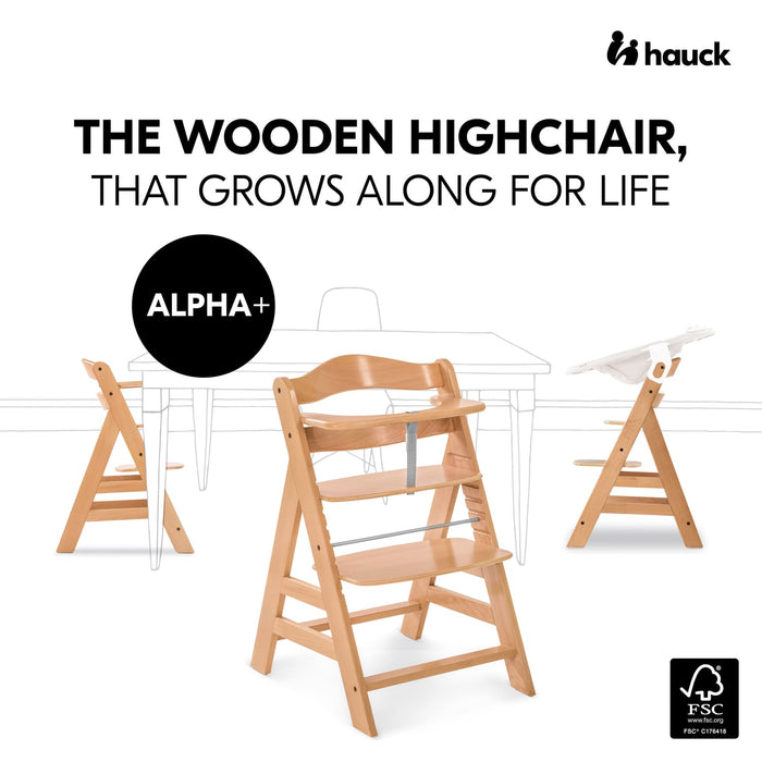 Hauck Highchairs Hauck Alpha+ Economy Bundle - Natural