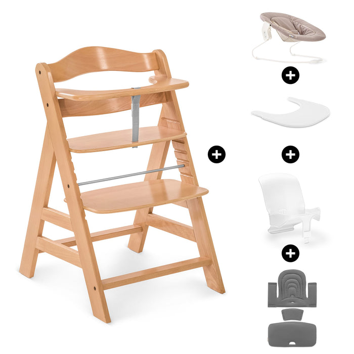 Hauck Highchairs Hauck Alpha+ Economy Bundle - Natural