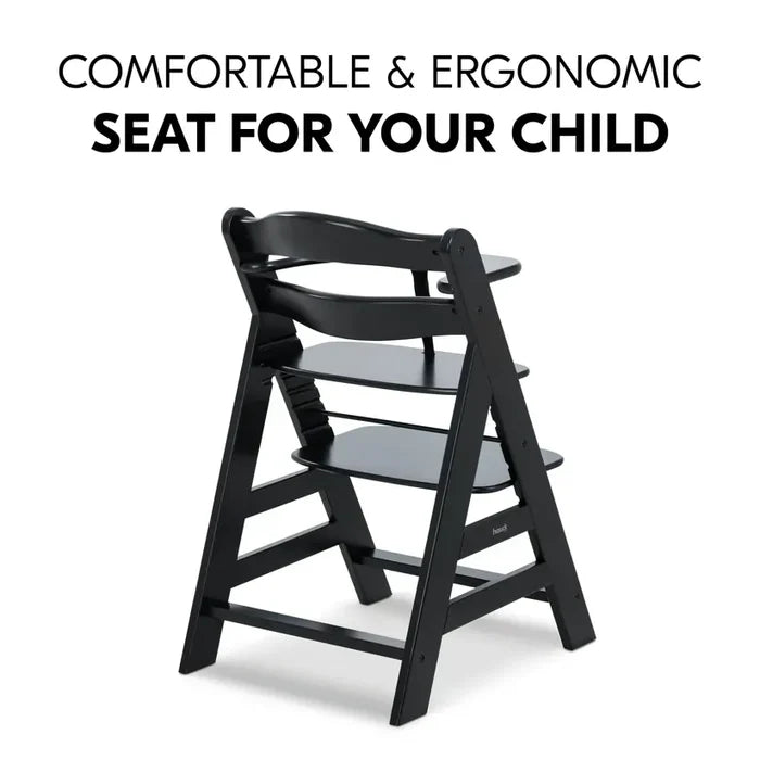 Hauck highchairs Hauck Alpha+ Wooden Highchair - Black