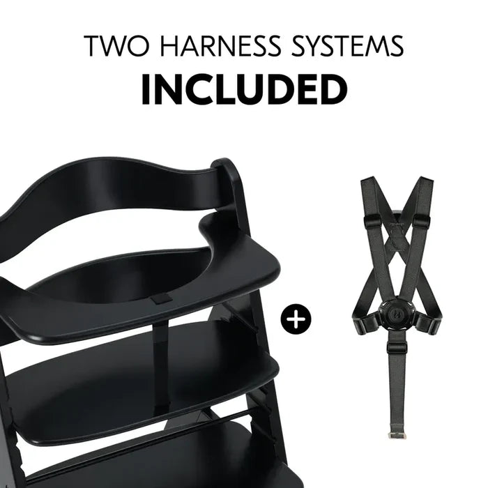 Hauck highchairs Hauck Alpha+ Wooden Highchair - Black