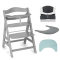 Hauck Nursing & Feeding Hauck Alpha+ Wooden Highchair Bundle - Grey