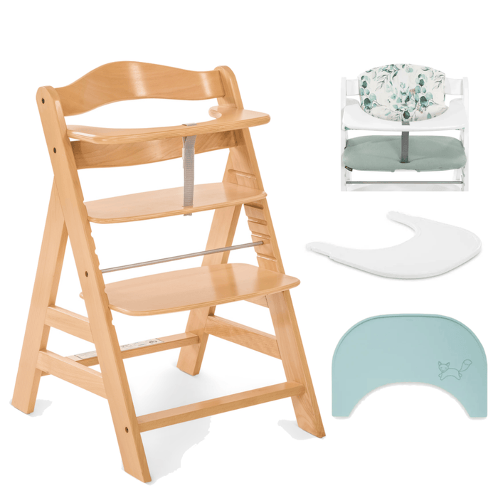 Hauck Nursing & Feeding Hauck Alpha+ Wooden Highchair Bundle - Natural