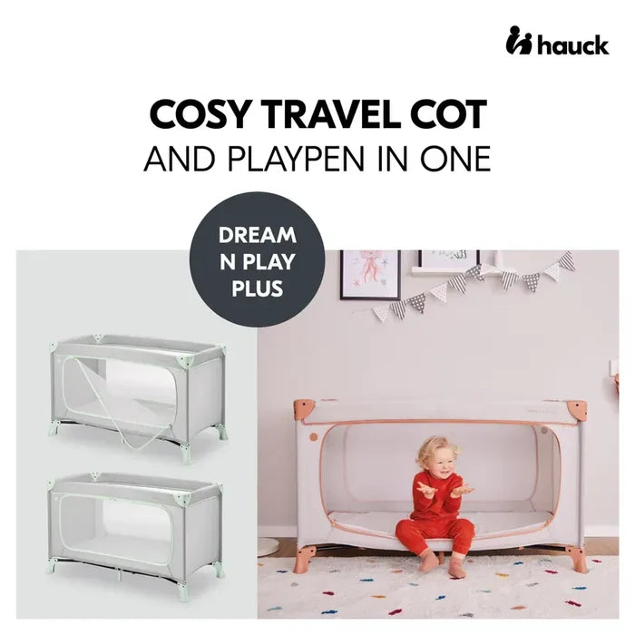 Hauck Travel Cot Hauck Dream N Play Plus Travel Cot - Mint