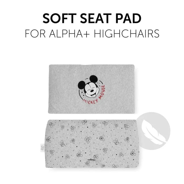 Hauck HIGHCHAIRS Hauck Highchair Pad Deluxe - Mickey Grey