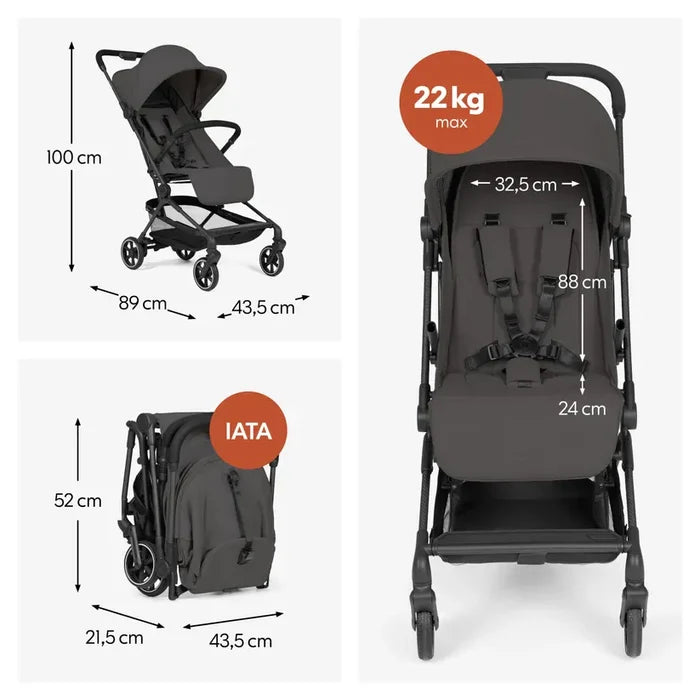 Hauck Compact Strollers Hauck Lite N Care Stroller - Dark Antracite