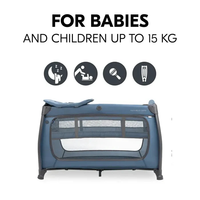 Hauck Travel Cot Hauck Play N Relax Center Travel Cot - Dark Blue