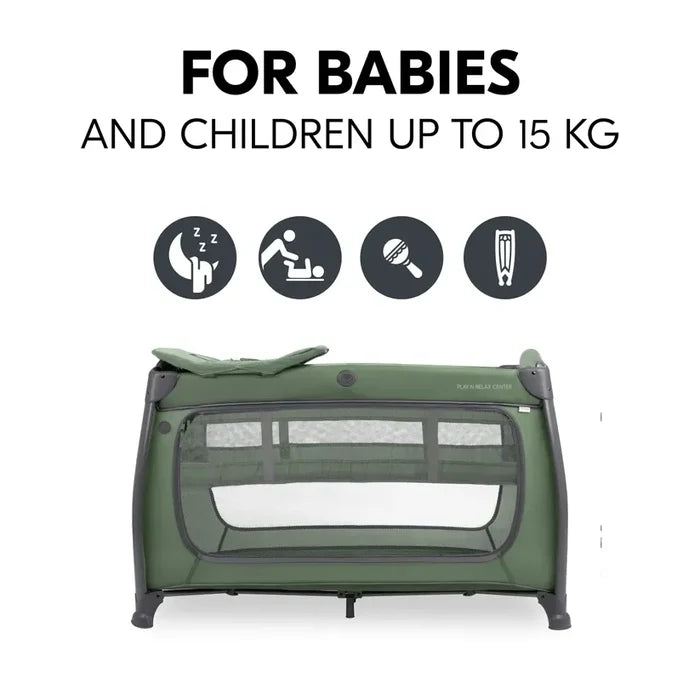 Hauck Travel Cot Hauck Play N Relax Center Travel Cot - Dark Green
