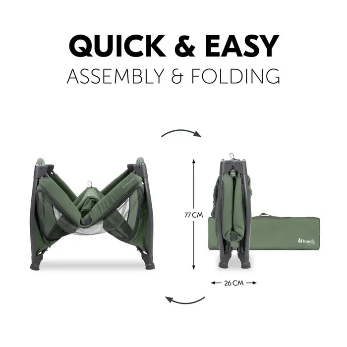 Hauck Travel Cot Hauck Play N Relax Center Travel Cot - Dark Green