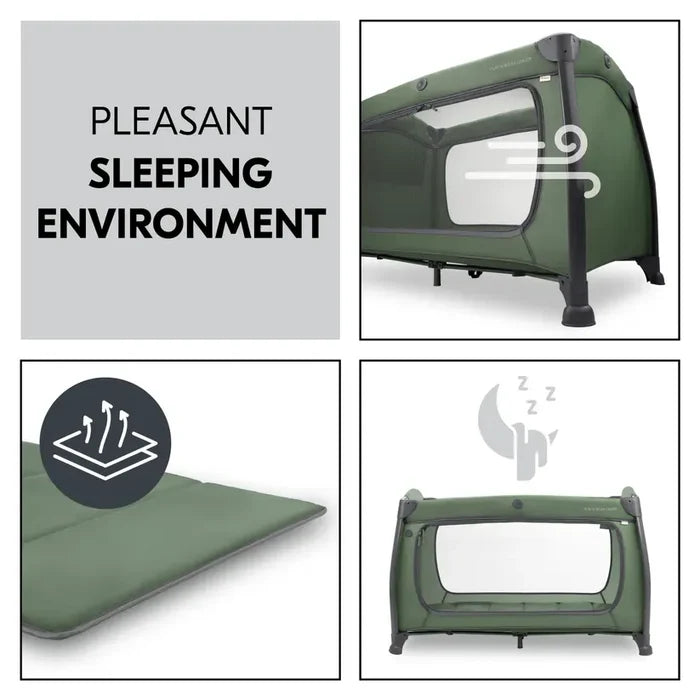 Hauck Travel Cot Hauck Play N Relax Center Travel Cot - Dark Green