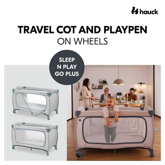Hauck Travel Cot Hauck Sleep N Play Go Plus Travel Cot - Dusty Blue