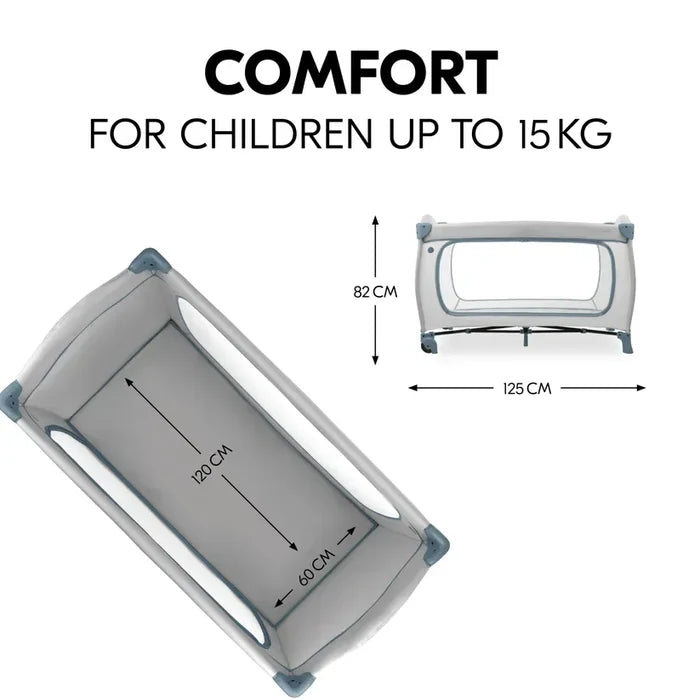 Hauck Travel Cot Hauck Sleep N Play Go Plus Travel Cot - Dusty Blue
