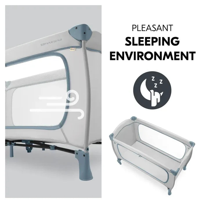 Hauck Travel Cot Hauck Sleep N Play Go Plus Travel Cot - Dusty Blue