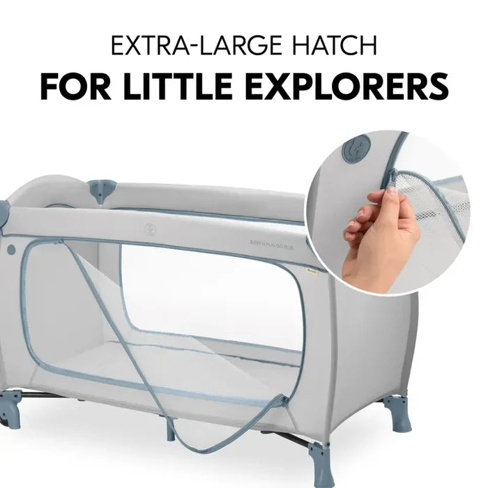 Hauck Travel Cot Hauck Sleep N Play Go Plus Travel Cot - Dusty Blue