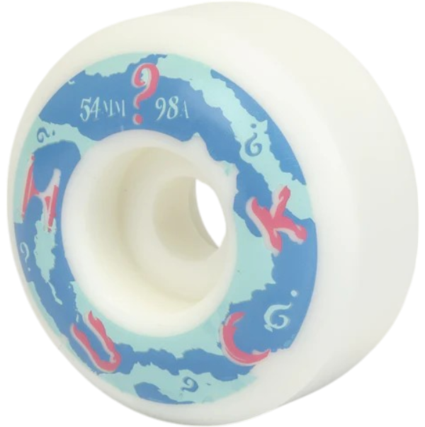 Huck - Blue "Who Are You" 54mm x 98a Park Roller Skate Wheels (4 Pack)