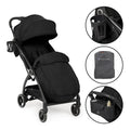 Ickle Bubba Pushchairs Ickle Bubba Aries Prime Autofold Stroller - Black