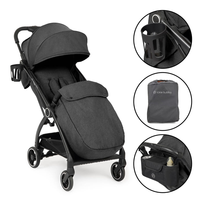 Ickle Bubba Pushchairs Ickle Bubba Aries Prime Autofold Stroller - Graphite Grey
