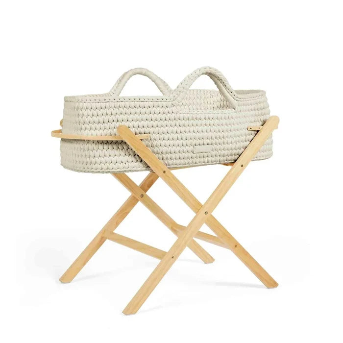 Ickle Bubba Moses Baskets Ickle Bubba Nova Moses Basket & Stand - Cloud / Pine