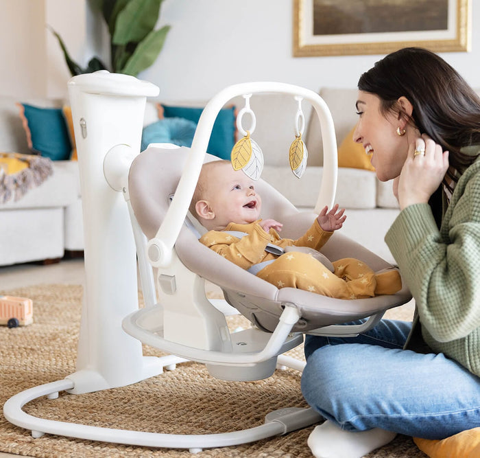 Joie Swings Joie Whimsy Wind Up 2in1 Swing & Rocker- Almond