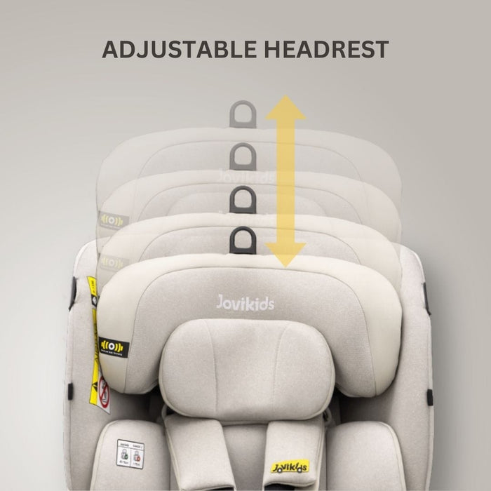 UK Baby Centre Car Seat Jovikids Ranger 2 i-Size 360 Rotating Car Seat - Milkstone