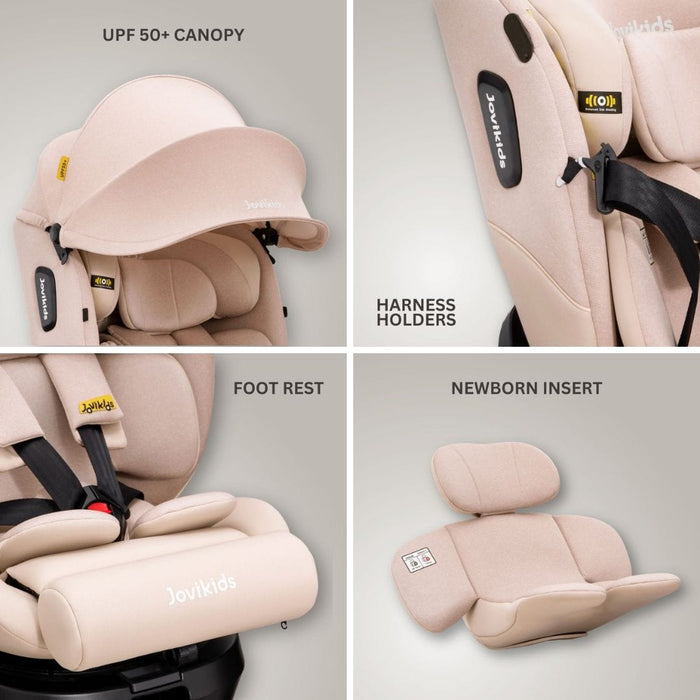 UK Baby Centre Car Seat Jovikids Ranger 2 i-Size 360 Rotating Car Seat - Rosewood