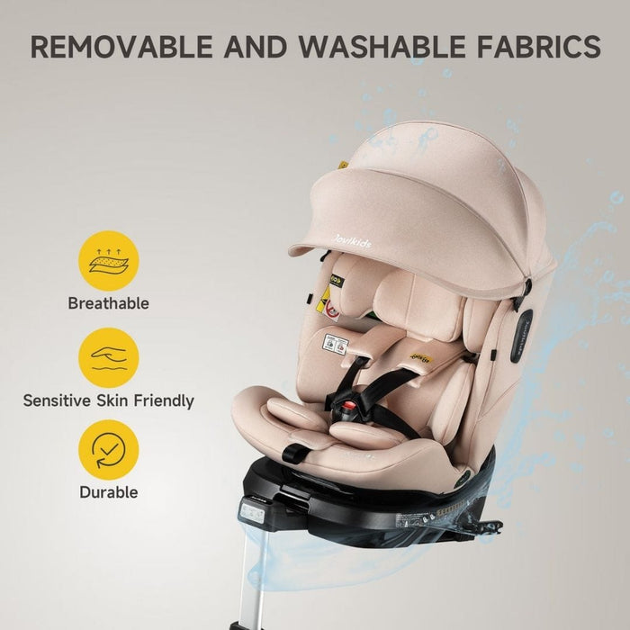UK Baby Centre Car Seat Jovikids Ranger 2 i-Size 360 Rotating Car Seat - Rosewood