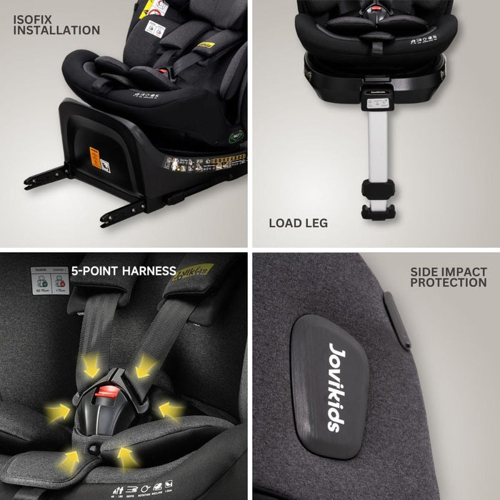 UK Baby Centre Car Seat Jovikids Ranger 2 i-Size 360 Rotating Car Seat - Twilight