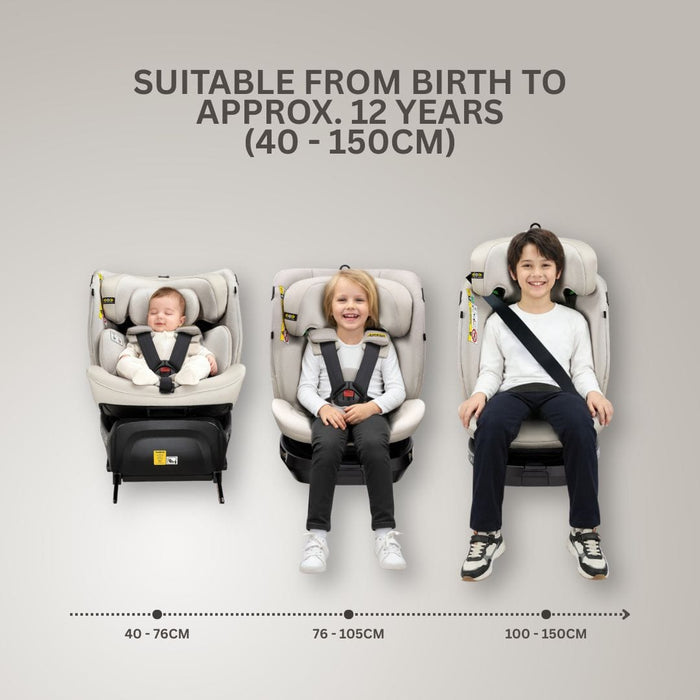 Jovikids Car Seat Jovikids Ranger TT i-Size 360 Rotating Car Seat - Milkstone