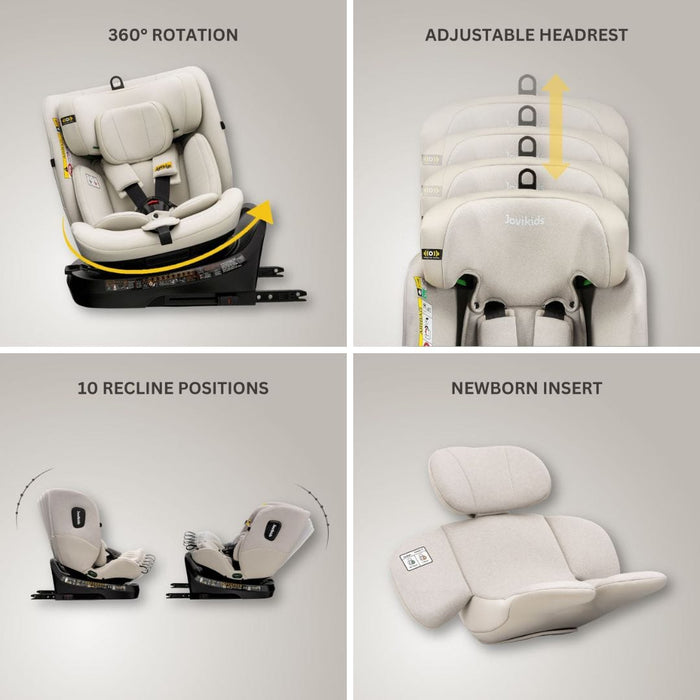 Jovikids Car Seat Jovikids Ranger TT i-Size 360 Rotating Car Seat - Milkstone
