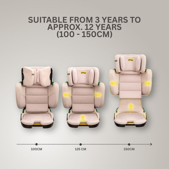 UK Baby Centre Car Seat Jovikids Rober+ Folding Highback Booster Seat - Rosewood