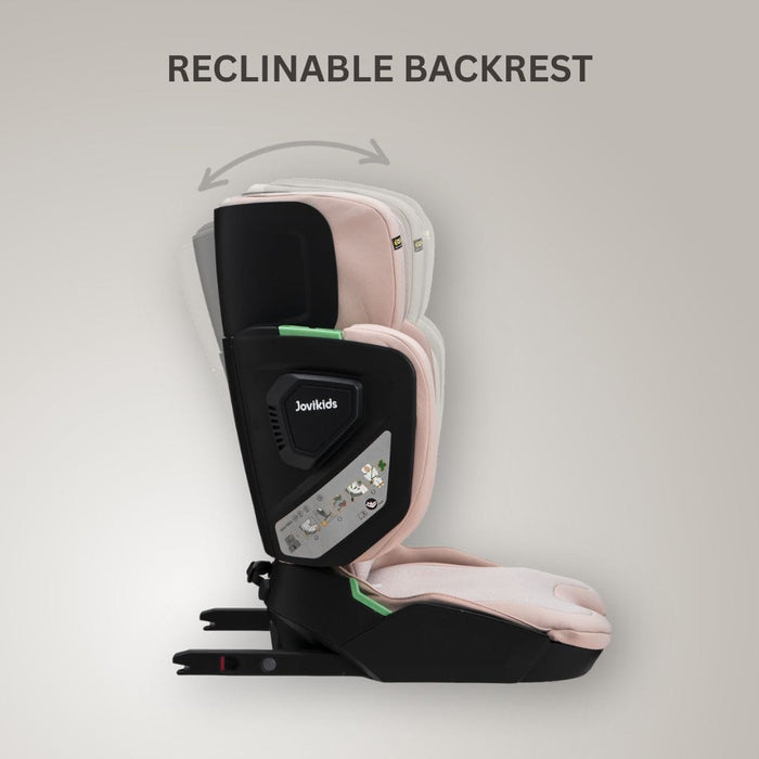 UK Baby Centre Car Seat Jovikids Rober+ Folding Highback Booster Seat - Rosewood